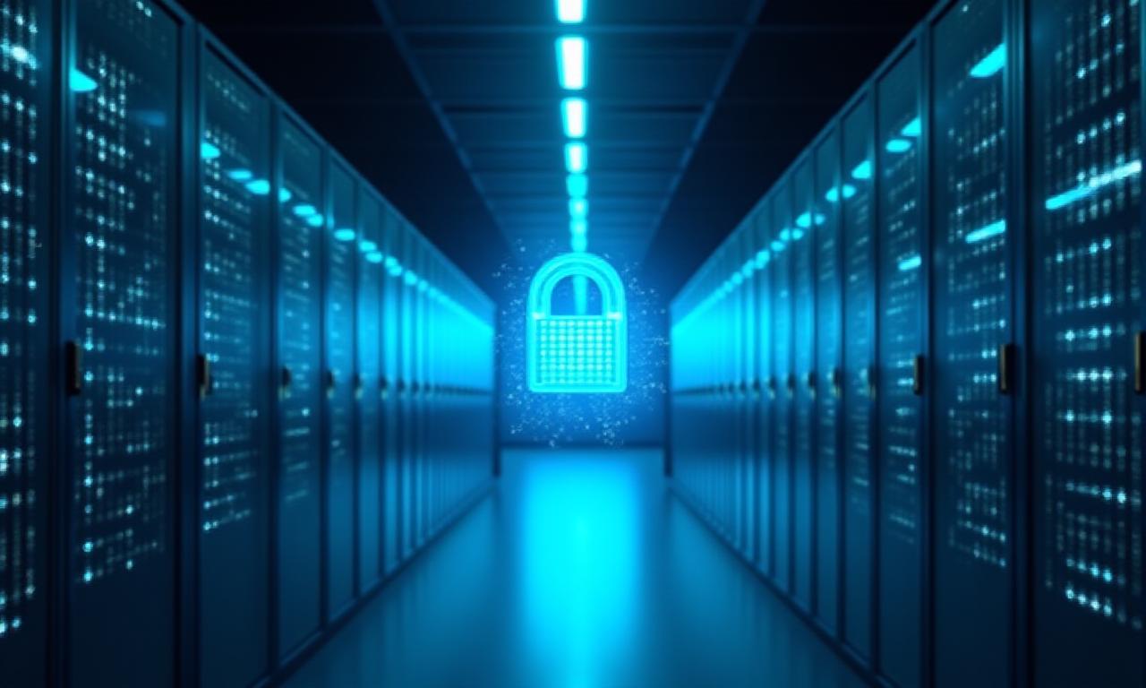 Data security and digital encryption concept